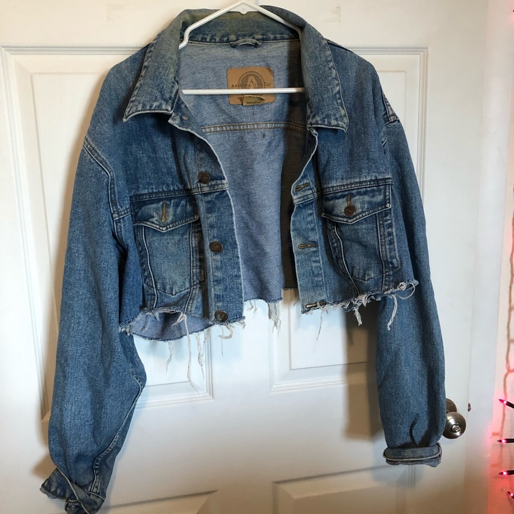 cropped jean jacket